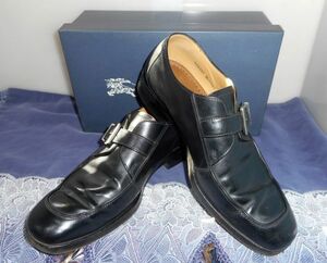 美品 靴 ◆ Burberrys ◆ビジネスシューズ 25.5cmEEE BLACK レザー ◆ バーバリーズ◆メンズ 箱付き 現状品