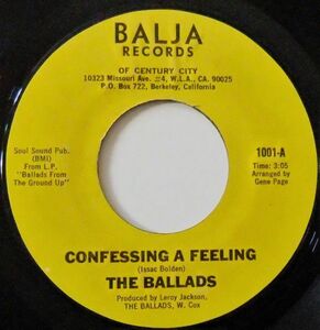 ■SOUL45 The Ballads / Confessing A Feeling / Butterfli [ Balja 1001]'75