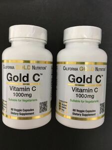 《送料無料 2個》【約4ヶ月分】Gold C ビタミンC 1000mg 60粒×2個（CGN ゴールドC 1,000 サプリメント ビタミン goldc ）