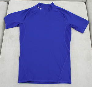 未使用品!!Under Armour/アンダーアーマー 1289554 コンプレッションシャツ メンズ XL ブルー 半袖 ハイネック トレーニングシャツ