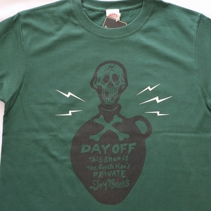 新品 Mサイズ ドライボーンズ DAY OFF Tシャツ 緑色 DRY BONES ポイズンボトル 新品