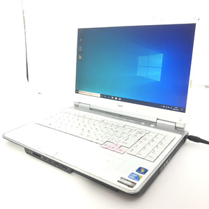 1円～ 保証付き Wi-Fi有 NEC ノートパソコン PC-LL750BS6W ホワイト 中古良品 Core i5 4GB Blu-ray 無線LAN Windows10 Office 即使用可能