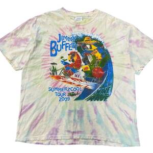 JIMMY BUFFET Tシャツ XL タイダイ SUMMERZCOOL TOUR 2009 ジミーバフェット ツアー オウム バンド ロック