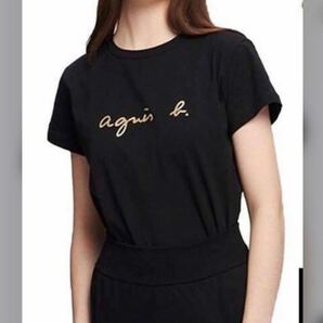 アニエスベー　agnesb ロゴ　tシャツ 黒