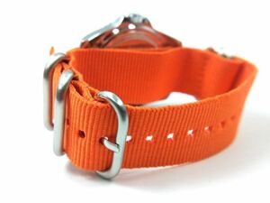  nylon made military strap wristwatch cloth belt nato type orange 24mm