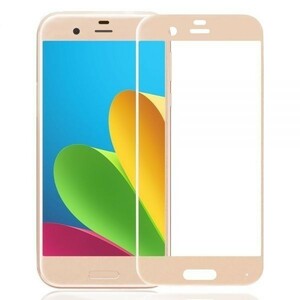 『2枚セット』AQUOS R SH-03J SHV39 604SHガラスフィルム全面保護3Dラウンドエッジ加工曲面硬度9H保護カバー高透過率 気泡レス 金 ゴールド