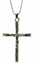 ラインストーン イエスキリスト ロザリオ 十字架 クロス メンズ ファッション ネックレス アクセサリー_画像2