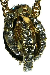 CZダイヤモンド ３連 リング チェーン50cm ネックレス ペンダント アクセサリー ゴールド