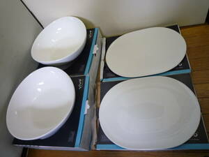 ◆ Новое неиспользованное хранилище Vivo большая миска/2 салатные шарики 2 тарелки/овальная тарелка 2 Villeroy &amp; Bohn Villeroy &amp; Boch German White Magnetic