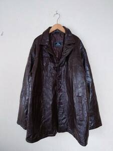 M Collection【USA仕入れ古着レザージャケットGENUIN LEATHER】XL color茶色　　 479-5E0502