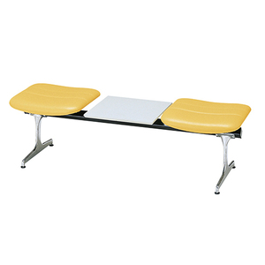 【法人限定】ロビーチェア 背なし 2人用 特価 イス 大学 テーブル付き 長椅子 KRD-42CL
