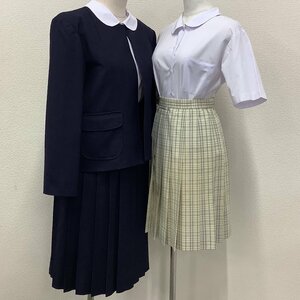 I21 (箱) (中古) 校名不明 6点セット /8-57/L/W68/コート/ボレロ/ブラウス/スカート/Matsuzakaya/冬夏/制服/中学/高校/女子学生/学生服