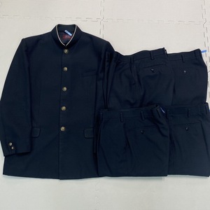 AT194-1(中古)栃木県 鹿沼高校 Cランク 男子学生服5点セット /180A/W79/学ラン/ズボン/MIND NOTE/黒/冬服/夏服/冬用/夏用/制服/中学校