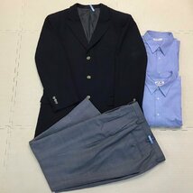 OT110-1 (中古)栃木県 益子芳星高校 男子学生服 4点セット/特大/EL/W85/ブレザー/シャツ/ズボン/KANKO/冬服/中学校/高校/制服/学生服_画像1