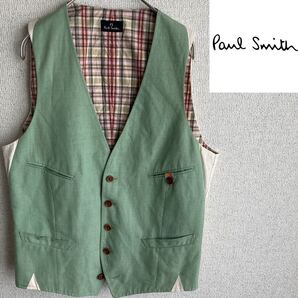Paul Smith コットン リネン ジレ ベスト ポールスミス Mサイズ