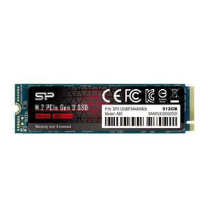 シリコンパワー SSD 512GB 3D NAND M.2 2280 PCIe3.0×4 NVMe1.3 P34A80シリーズ