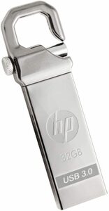 HP USBメモリ 32GB USB 3.0 シルバーフックデザイン 金属製 耐衝撃 防滴 防塵 のフラッシュドライブ x750w