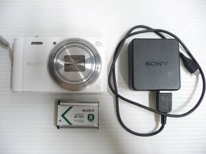 ■SONY ソニー Cyber-shot DSC-WX300 ホワイト 18.2 MEGAPIXELS デジタルカメラ デジカメ バッテリー&ACアダプター付 ホワイト■