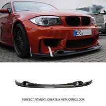 BMW シリーズ1 E82m 1mベース1mクーペ 2ドア 2012up用 カーボンファイバーフロントバンパースポイラースプリッター_画像6