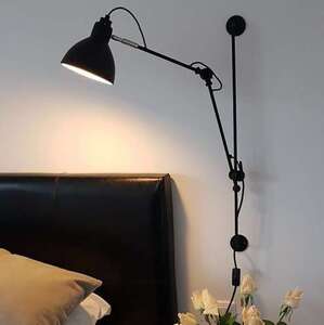  wall lamp Vintage modern Classic adjustment possibility Swing Arm black E27 light bathroom bed room entranceway 