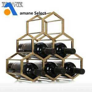  honeycomb -honeycomb bee. nest wine rack wine holder metal 6 bottle rack horizontal storage interior 