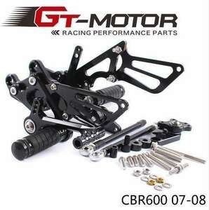 Gtモーター フル CNCアルミ オートバイ アジャスタブルセット ホンダ cbr600rr 2007-2008 ブラック