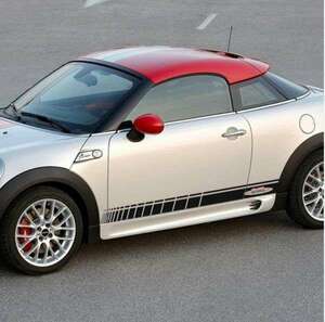 ミニクーパー ステッカー ドアサイド R56 F56 ストライプ スカート デカール ジョンクーパーワークスJCW