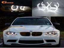 BMWー 3 シリーズ E90 E92 E93 M3 クーペとカブリオレ 2007-2013 超高輝度 LED エンジェル アイズキット_画像4