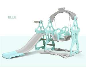  brand new plastic child sliding swing . Home motion place. plastic sliding indoor environment . kind slider swing Blue