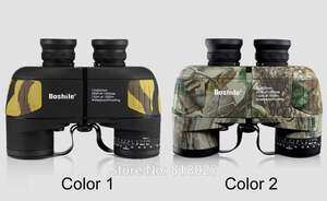 Boshile 10X50 binoculars professional army . sea . waterproof telescope HD BAK4 range finder distance color black, camouflage 