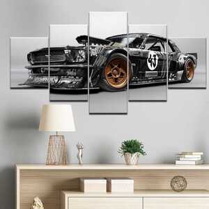  Classic car retro no start rujik canvas picture art wall house. equipment ornament print image smoke gray. high class sport car super sport car 