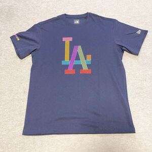 【BTS × New Era × MLB】 限定コラボ ロサンゼルスドジャース Tシャツ L ネイビー dynamite