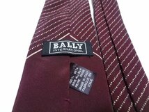 ■バリー ネクタイ 絹100％ ガーネット 落札当日同梱可能 ￥300で3本まで同梱可能 BALLY A■_画像4