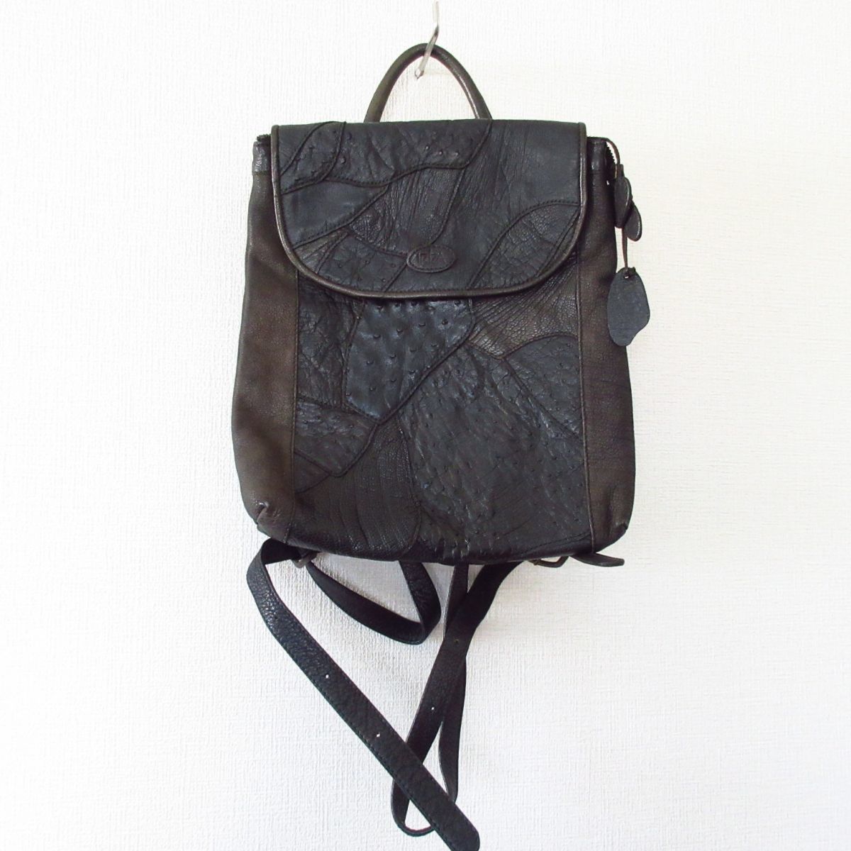 素敵な IBIZA OSTRICH SUCK/イビザオーストリッチレザーリュックサック