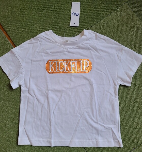 キッズ スパンコールTシャツ 120cm GU 半袖Tシャツ