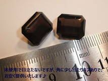 大粒人気!ペアセット11.25ct!スモーキークォーツ茶水晶レクタングルカット!　3　定番クリスタル系ルース☆未使用パワーストーン色々同梱可_画像3