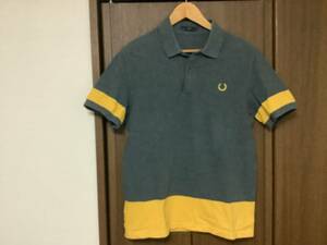FRED PERRY Fred Perry polo-shirt with short sleeves 40 gray | yellow free shipping 