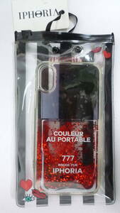 40427-6　IPHORIA　Apple　iPhone X　Versin　RougeRed　赤ラメ　スマホ アイフォン ケース　アイフォリア