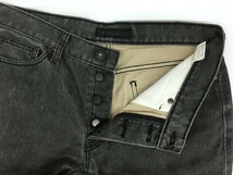 LOUNGE LIZARD ラウンジリザード ストレート ブラックデニムパンツ サイズL ボタンフライ 日本製 black jeans denim pants_画像3