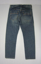 D.M.G. ドミンゴ No.13-303B USED加工 デニムパンツ サイズM 日本製 ボタンフライ ダブルステッチ jeans denim pants_画像2