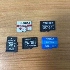 microSDカード TOSHIBA 他 64GB 5枚 マイクロSD