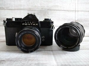 SF0405-82E　ASAHI PENTAX アサヒ ペンタックス SL 黒 レンズ Super-Takumar 1:1.8/55＆レンズ セット　光学機器 フィルムカメラ 一眼レフ