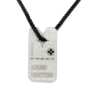 [ green shop pawnshop ] Louis Vuitton pave diamond tag pendant K18WG Richard Prince [ used ]