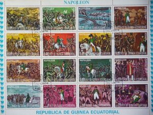 特価！(画像2枚) 赤道ギニア/チャド切手『ナポレオン』2シートセット