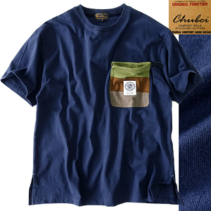 新品 CHUBEI チュウベイ 22年 春夏 LOOSE FIT 巾着ポケット Tシャツ M 紺 【CH1422051_79】 カジュアル コットン 半袖 カットソー メンズ