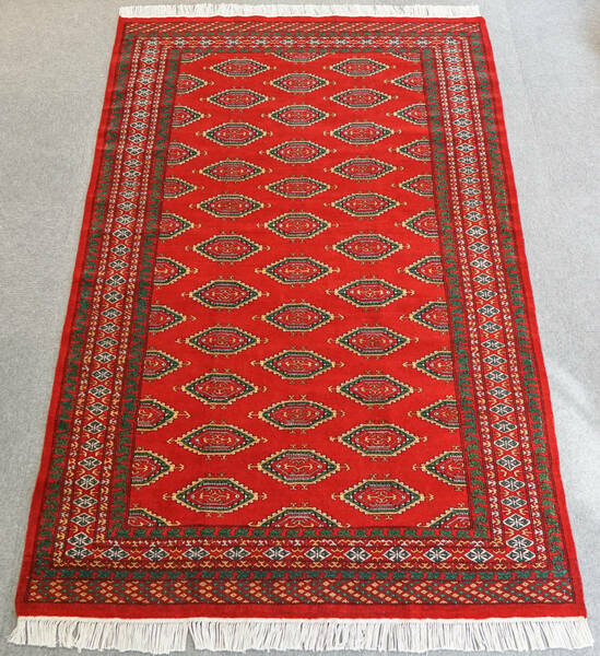 パキスタン手織り絨毯　ウール　size:219×138cm リビングラグ