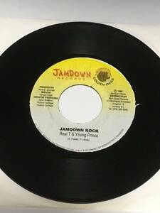 視聴あり/ Jamdown Rock Riddim 2枚セット/ Jamdown Rock - Real T & Young Prince ( 爆裂早口 ) + 3曲 / レコード 7インチ