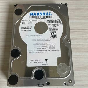 Y674:(動作ジャンク注意品/条件付送料無料)MARSHAL 2TB 3.5インチ　HDD MAL32000SA