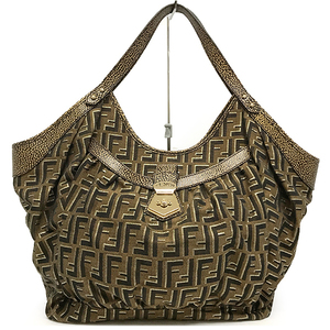 [Beauty] FENDI FENDI 8BR635-FQD Zucca pattern shoulder bag brown / gold canvas / leather BR, Fendi, Bag, bag, Shoulder bag