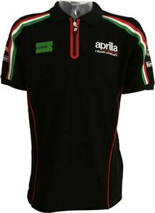 ★送料無料★Aprilia Racing Team Gresini MotoGP World Championship Bikes polo shirt アプリリア ポロシャツ 半袖 ブラック Sサイズ